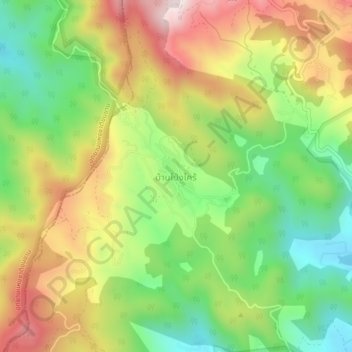 Ban Pong Khrai topographic map, elevation, terrain