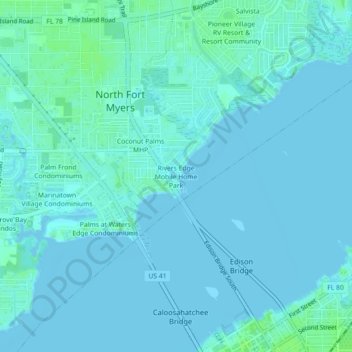 Rivers Edge Mobile Home Park topographic map, elevation, terrain