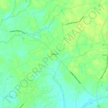 Fulford topographic map, elevation, terrain