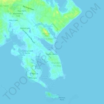 Venice Beach topographic map, elevation, terrain