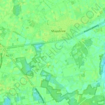 Leeuwerik topographic map, elevation, terrain