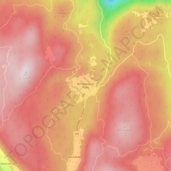 Mitrovac na Tari topographic map, elevation, terrain
