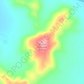 Mount Pleasant topographic map, elevation, terrain