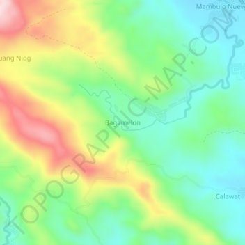 Bagamelon topographic map, elevation, terrain