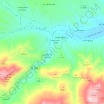 Los Vegas topographic map, elevation, terrain