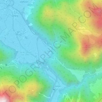 Strohwolln topographic map, elevation, terrain