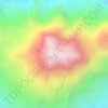 Cayambe topographic map, elevation, terrain