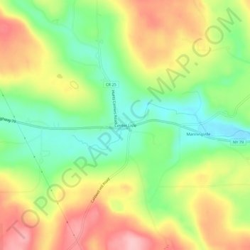 Center Lisle topographic map, elevation, terrain