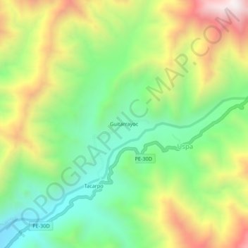Guitarrayoc topographic map, elevation, terrain