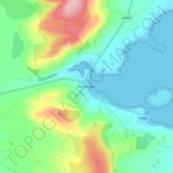 Finstown topographic map, elevation, terrain