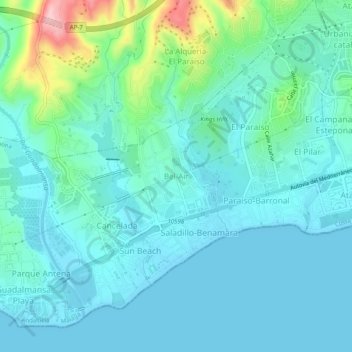 Bel-Air topographic map, elevation, terrain