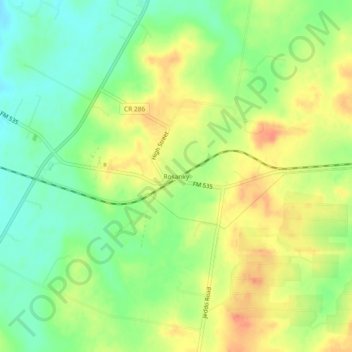 Rosanky topographic map, elevation, terrain