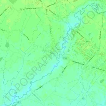 Tiezzo topographic map, elevation, terrain