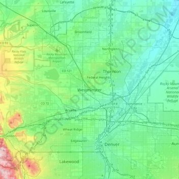 Westminster topographic map, elevation, terrain