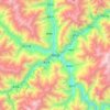 丹巴县 topographic map, elevation, terrain