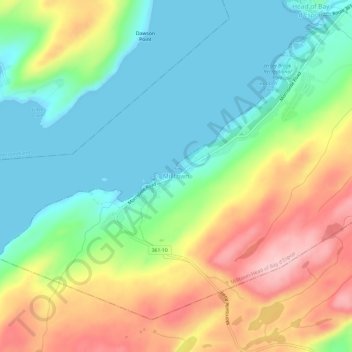 Milltown topographic map, elevation, terrain