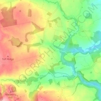 Low Grantley topographic map, elevation, terrain