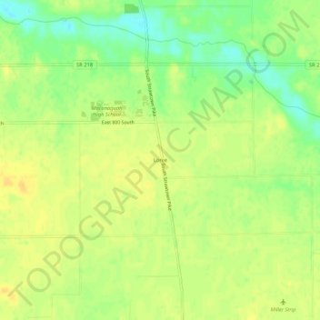 Loree topographic map, elevation, terrain