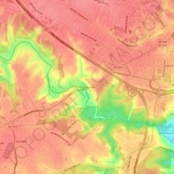 Normansville topographic map, elevation, terrain