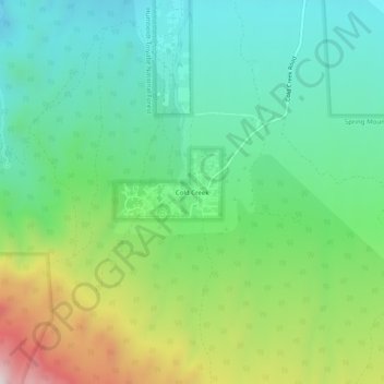 Cold Creek topographic map, elevation, terrain