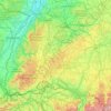 Zollernalb topographic map, elevation, terrain