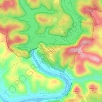 Norris Park topographic map, elevation, terrain