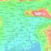 Dhaka Division topographic map, elevation, terrain