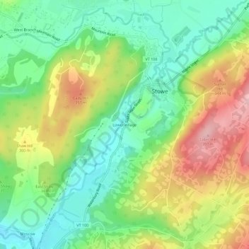 Lower Village topographic map, elevation, terrain