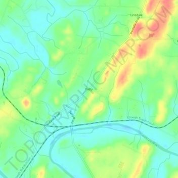 Patty topographic map, elevation, terrain