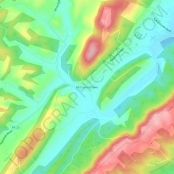 McConnellstown topographic map, elevation, terrain