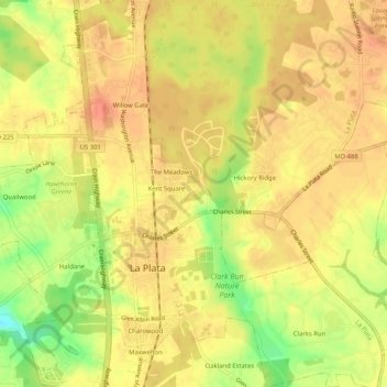 Old Colony topographic map, elevation, terrain