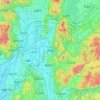 Uji topographic map, elevation, terrain