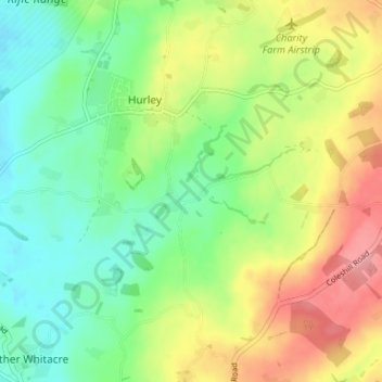 Brook End topographic map, elevation, terrain