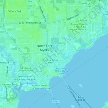 Habitat for Humanity Housing topographic map, elevation, terrain