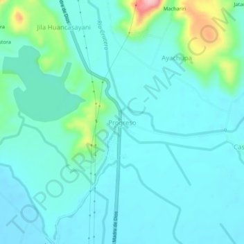 Progreso topographic map, elevation, terrain
