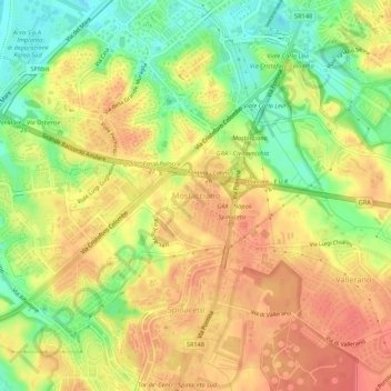 Mostacciano topographic map, elevation, terrain