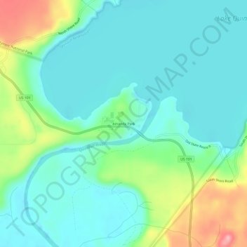 Amanda Park topographic map, elevation, terrain