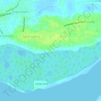 Talon-talon topographic map, elevation, terrain