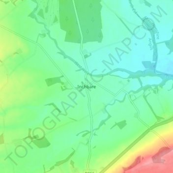 Inchbare topographic map, elevation, terrain