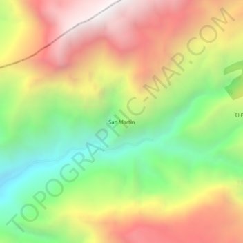 San Martin topographic map, elevation, terrain