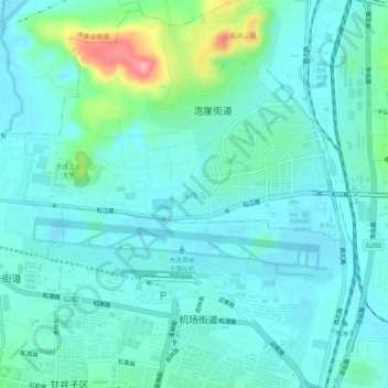 海南屯 topographic map, elevation, terrain