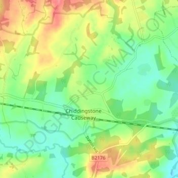 Charcott topographic map, elevation, terrain