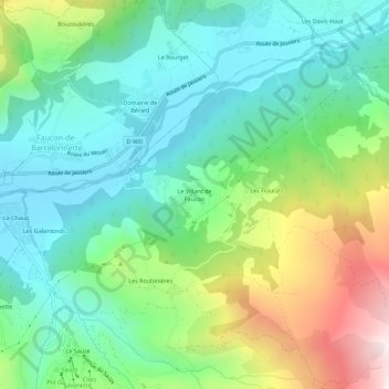 Le Villard de Faucon topographic map, elevation, terrain