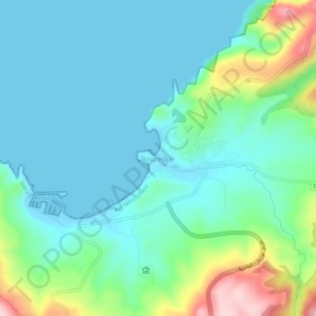 Bouzedjar topographic map, elevation, terrain