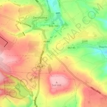 Keelham topographic map, elevation, terrain