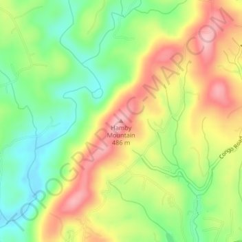 Hamby Mountain topographic map, elevation, terrain