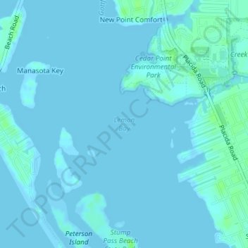 Lemon Bay topographic map, elevation, terrain