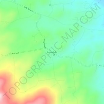 Cornwallville topographic map, elevation, terrain