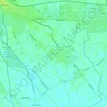 Cherubine topographic map, elevation, terrain