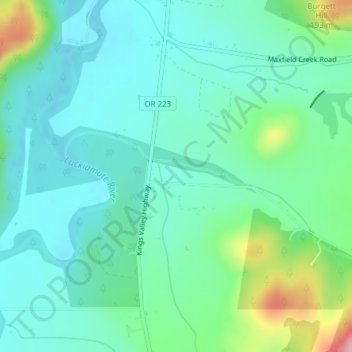 Kings Valley topographic map, elevation, terrain